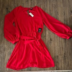 Express Vibrant Red Romper